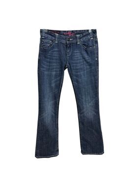 Rock & Roll Cowgirl Low Rise Bootcut Jeans Sequin Pistols Size 30x34‎